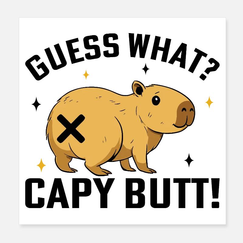 Capybara  Poster 20x20 cm