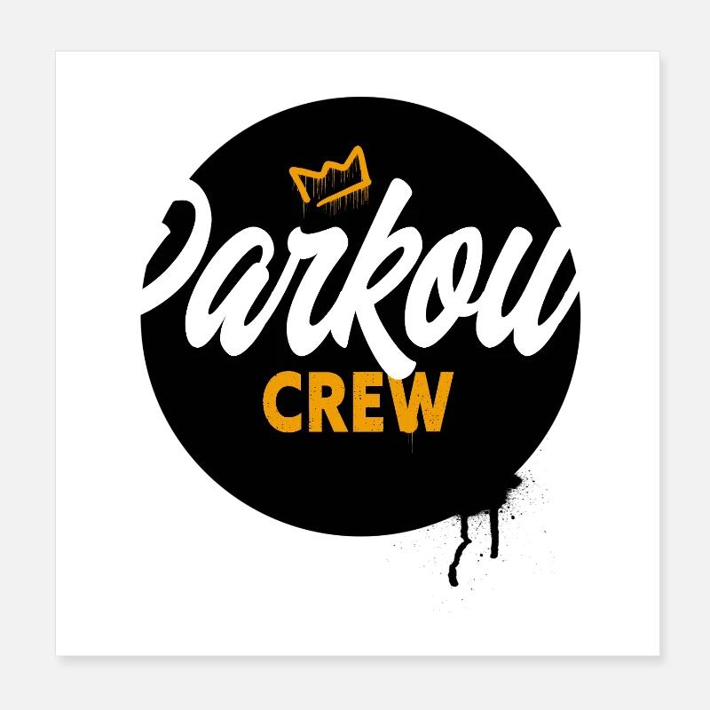 Parkour - Poster 20 x 20 cm - blanc