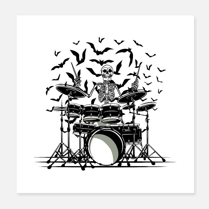 Skeletal Battery Blank Poster 8" x 8" (20x20 cm)