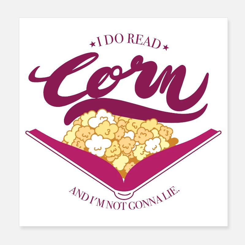 Corn Reading Tea Poster 8" x 8" (20x20 cm)