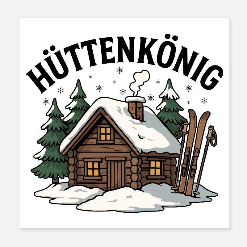 Hut King Poster 8" x 8" (20x20 cm)
