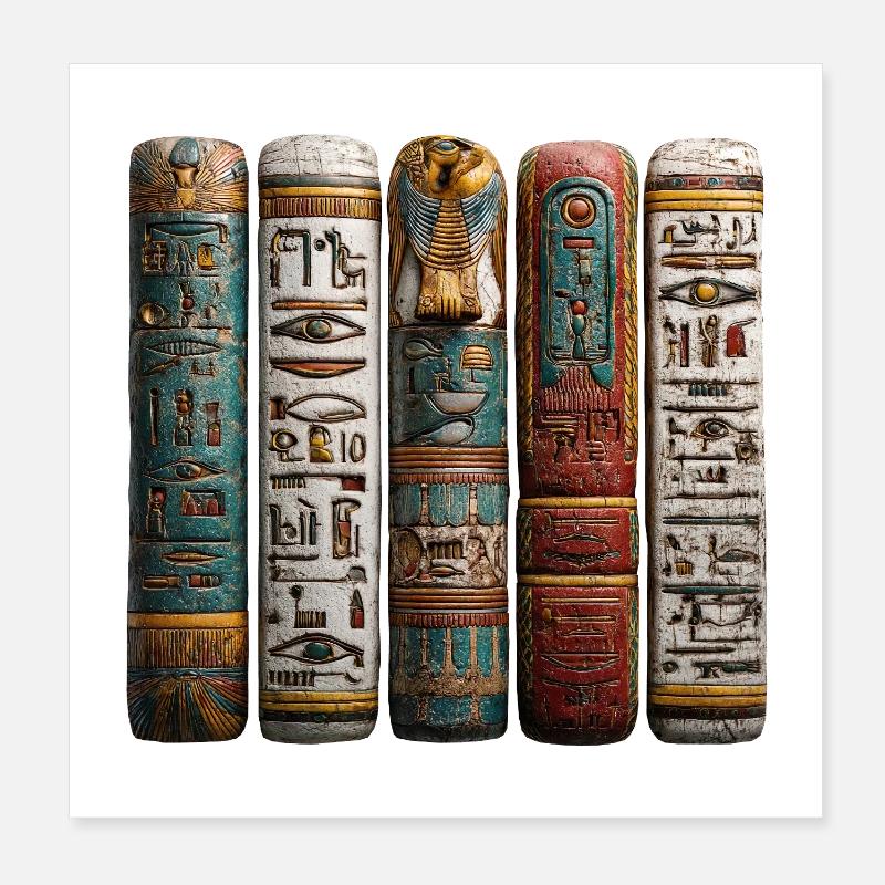 La lecture des stèles hiéroglyphiques est une science Poster 20 x 20 cm