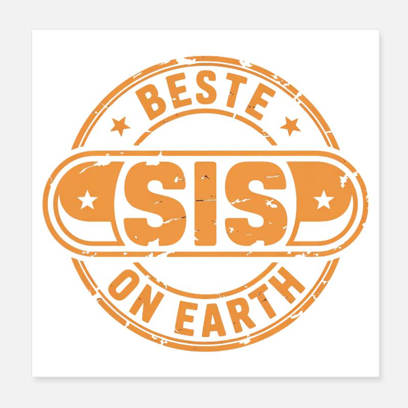 Beste Sis Schwester Geschenk Poster 20x20 cm