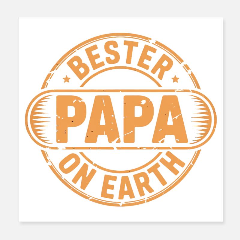 Best Dad Poster 8" x 8" (20x20 cm)
