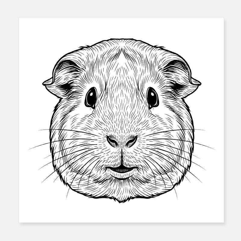 cobaye Poster 20 x 20 cm