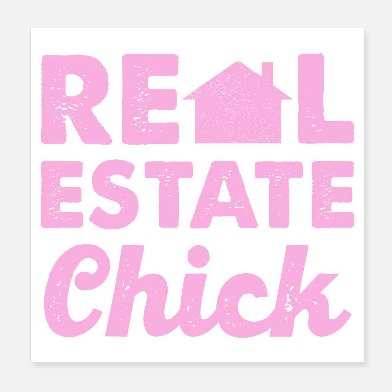 Real Estate Chic Poster 8" x 8" (20x20 cm)
