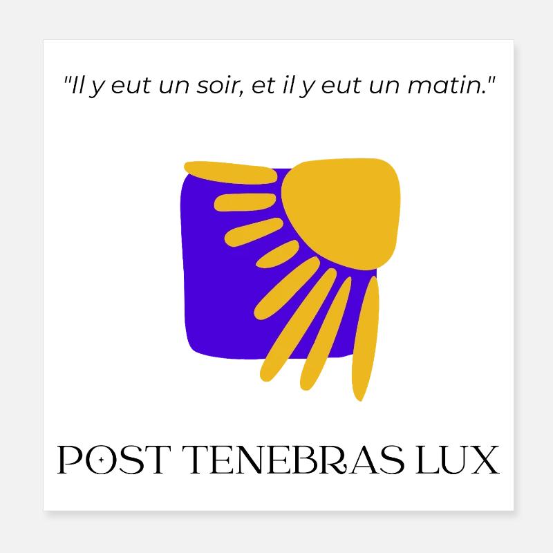 Post Tenebras Lux  Poster 20 x 20 cm