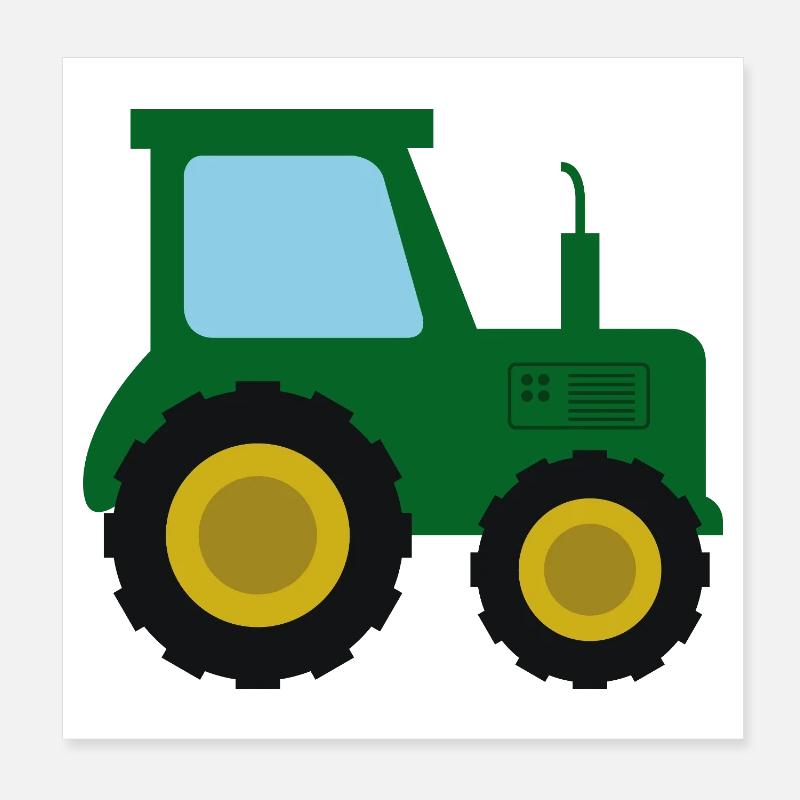 Ferme à tracteurs Poster 20 x 20 cm