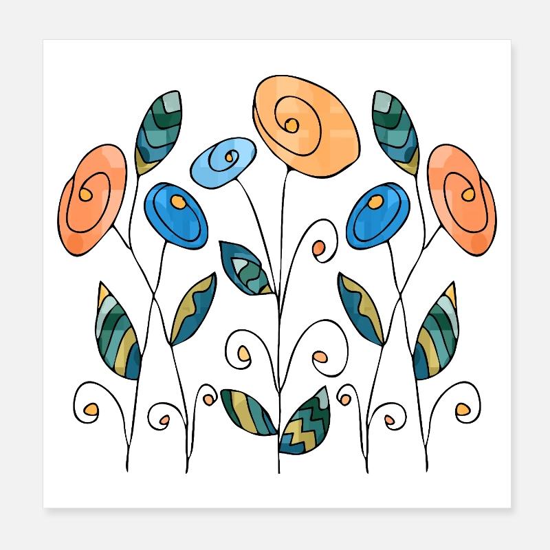 Fleur Poster 20 x 20 cm