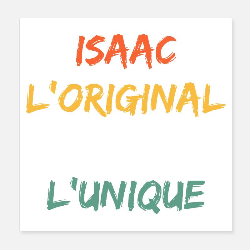 Isaac Original Le Vrai L'Unique Poster 20 x 20 cm