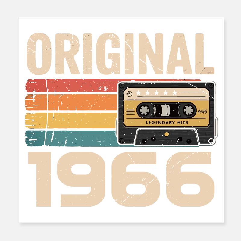 Originaler 1966er Retro-Geburtstag 1966 Poster 20x20 cm
