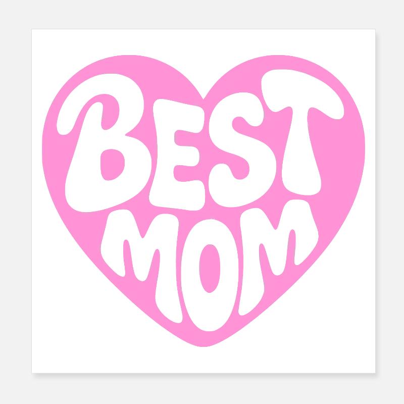 Beste Mama Herzdesign Poster 20x20 cm