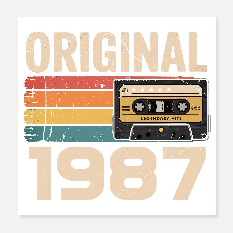 Originales 1987er Retro-Jubiläum Poster 20x20 cm