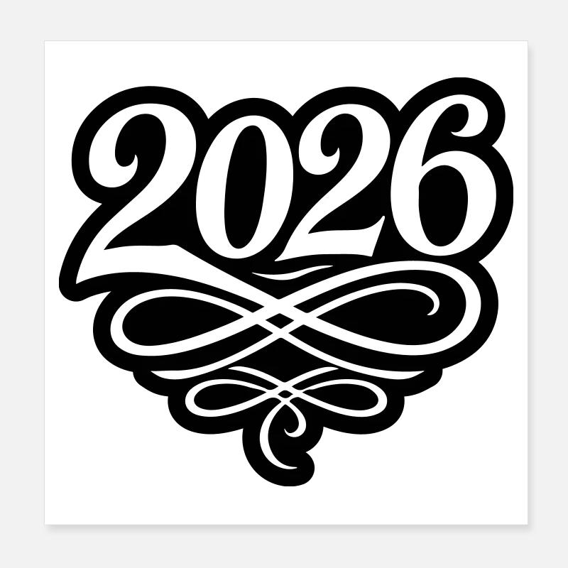 2026 Jahr Poster 20x20 cm
