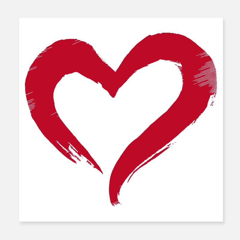 Herz Poster 20x20 cm