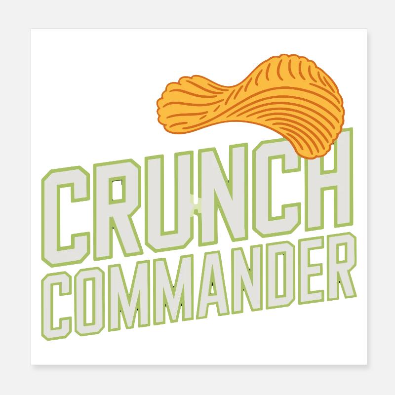  Crunch Commander Knabber Chips Fan Snack Poster 20x20 cm