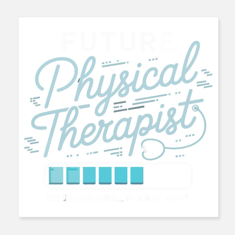 ZukunftsPhysiotherapeut Design - Poster 20x20 cm - Weiß
