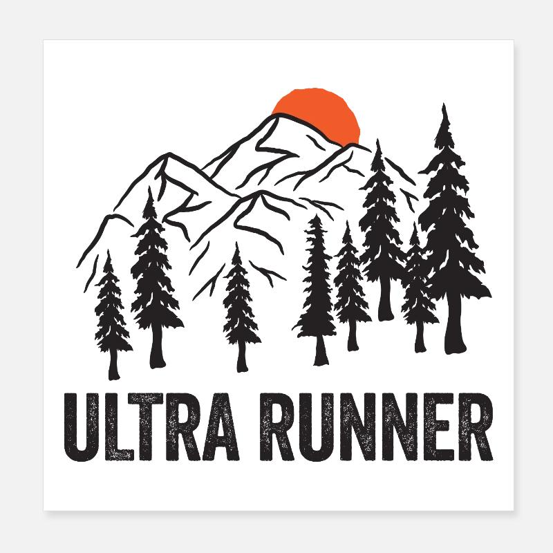Ultra Runner Poster 8" x 8" (20x20 cm)