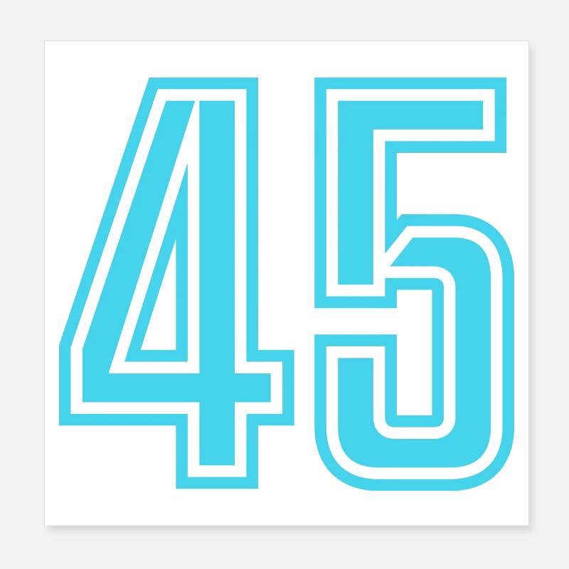 45 Poster 20x20 cm