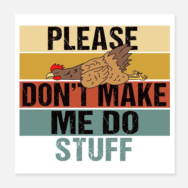 Le Murmureur de poulets : Drôle d’élevage dans le jardin Poster 20 x 20 cm