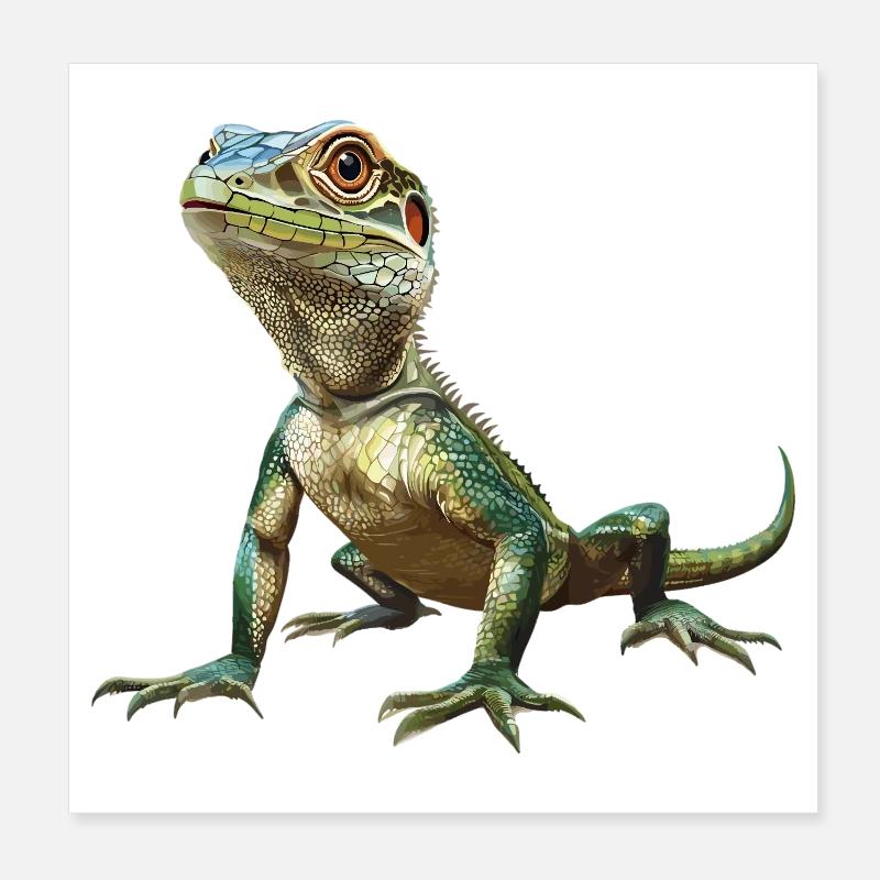 Lizards Lizard Poster 8" x 8" (20x20 cm)