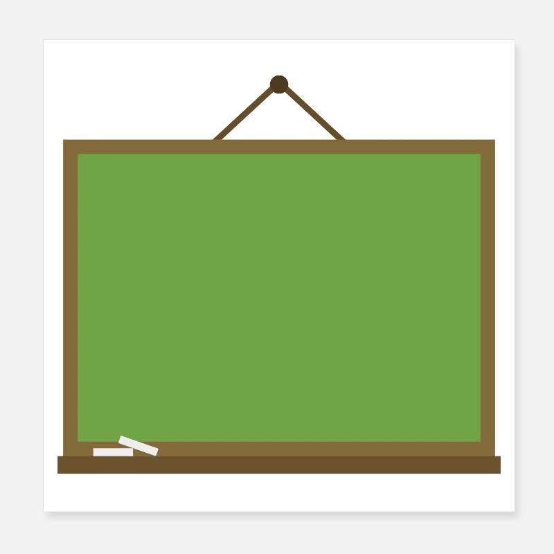 School blackboard Poster 8" x 8" (20x20 cm)