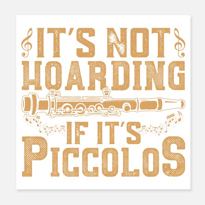 Instrument d’orchestre de fanfare de percussion piccolo Poster 20 x 20 cm