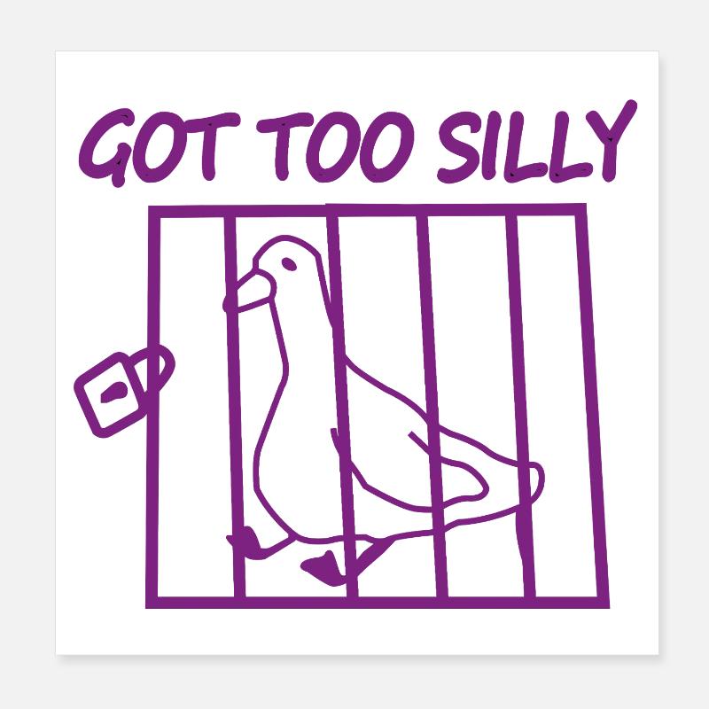 Zu dummer Taubenkäfig Poster 20x20 cm