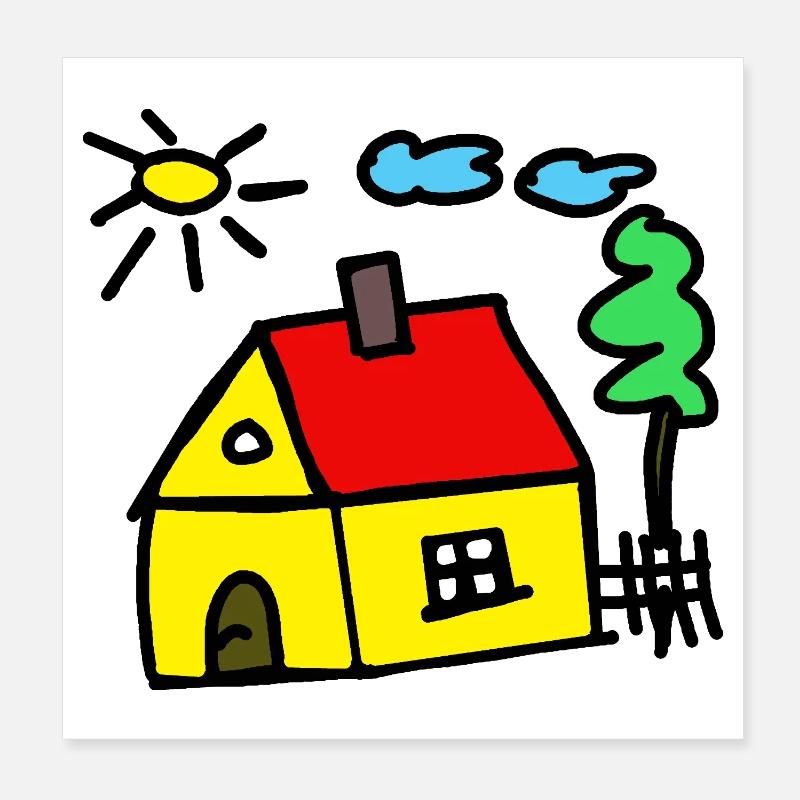 Constructeurs de maisons de rêve de la maison de la cabane Poster 20 x 20 cm