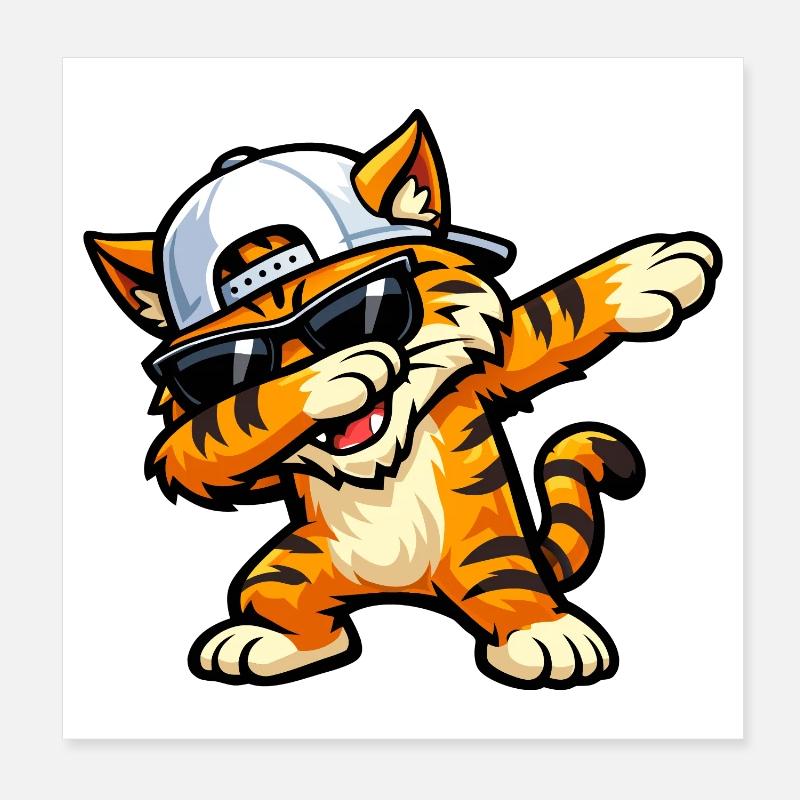Dab Wildcat Poster 20 x 20 cm