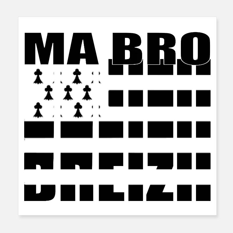 Ma Bro breizh Poster 20 x 20 cm