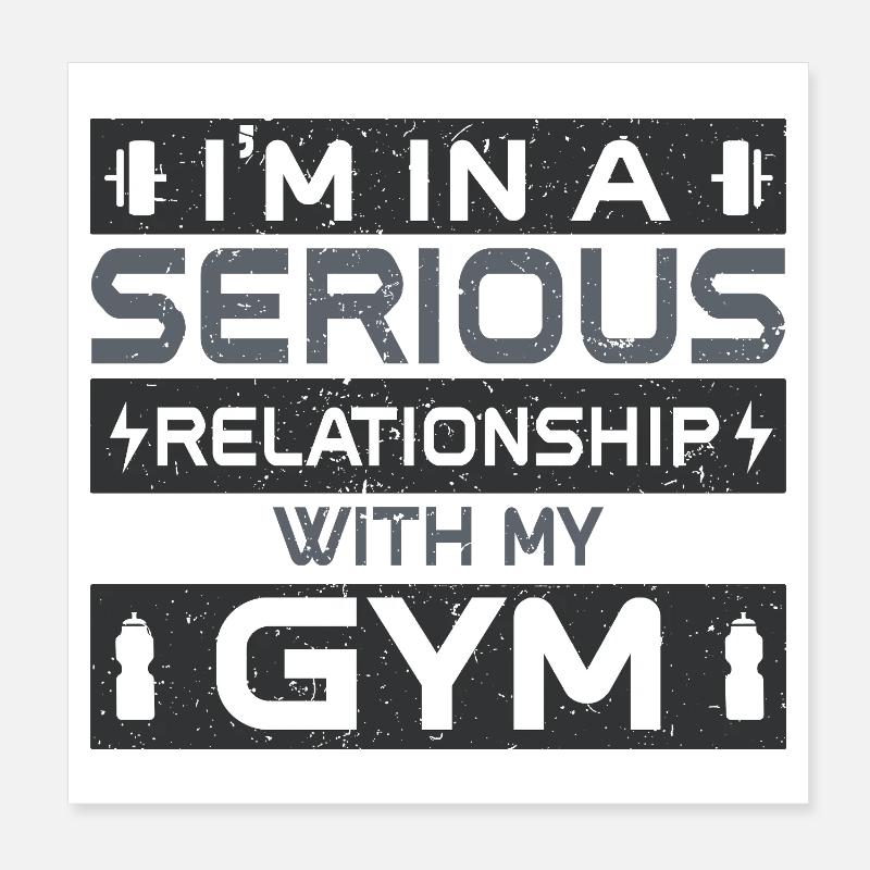 Biceps Biceps Workout Relationship With My Gym Poster 8" x 8" (20x20 cm)