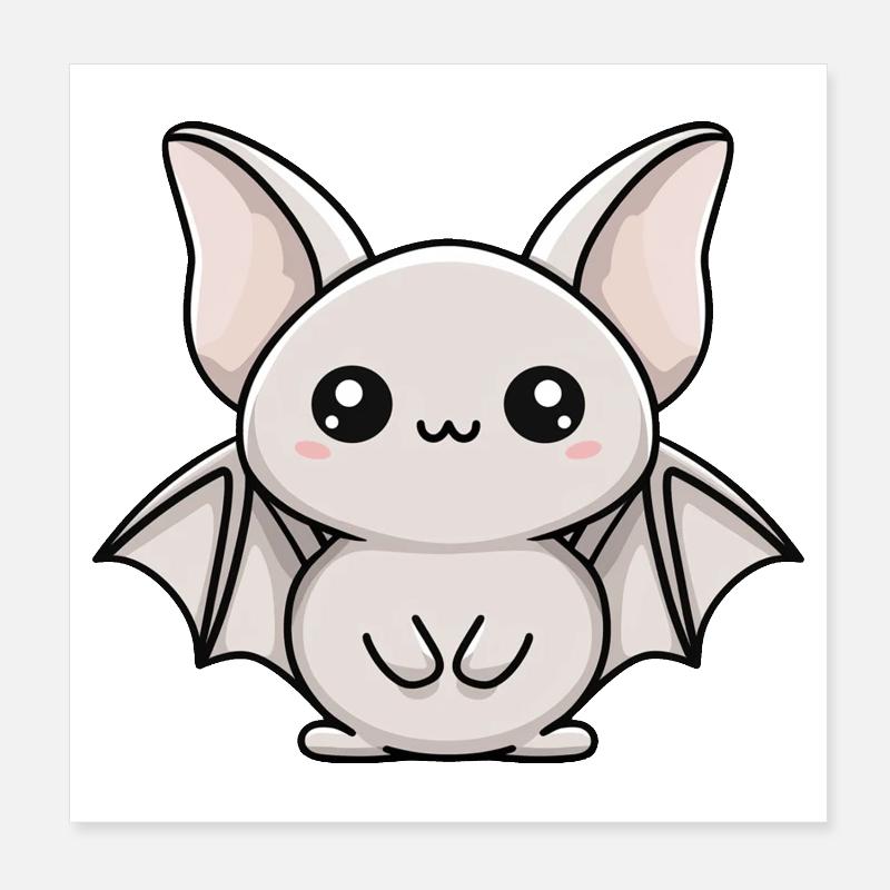 Fledermaus Poster 20x20 cm