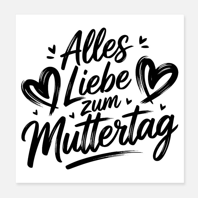 Mama Mutter - Alles Liebe zum Muttertag Poster 20x20 cm