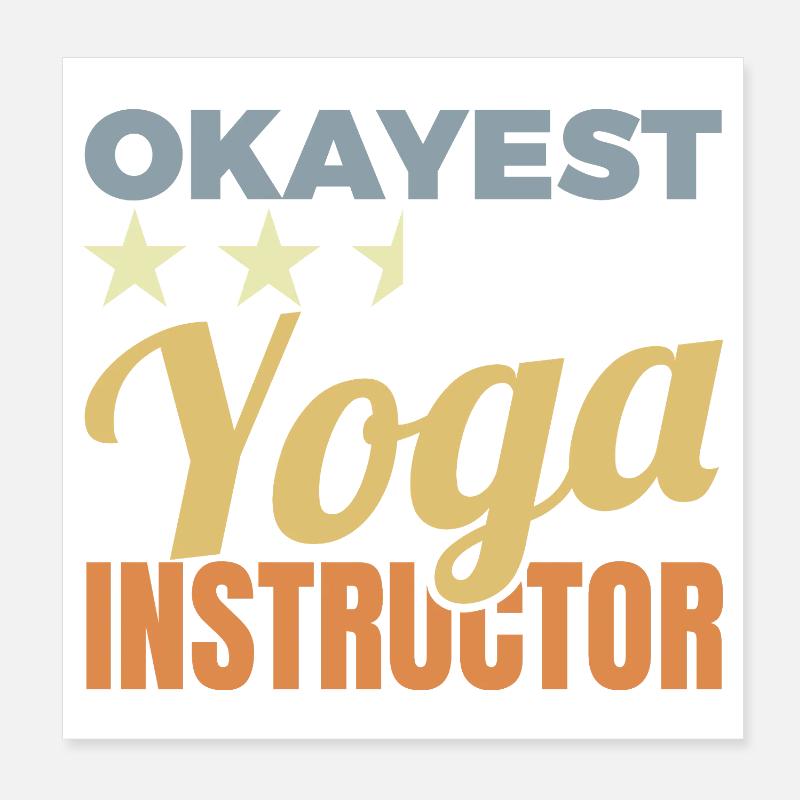 Professeur de yoga drôle Poster 20 x 20 cm