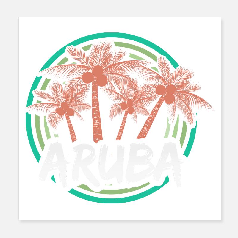 Cadeau pour Aruba Poster 20 x 20 cm