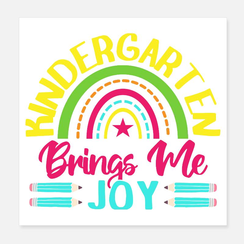 Maître de maternelle m’apporte de la joie Maître de maternelle Poster 20 x 20 cm