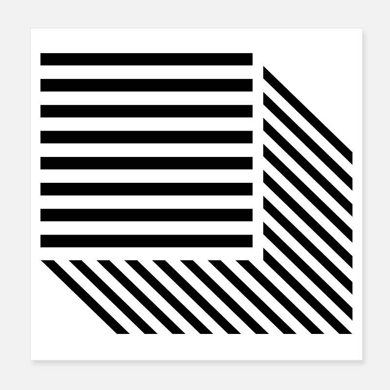 Conception des lignes carrées Poster 20 x 20 cm