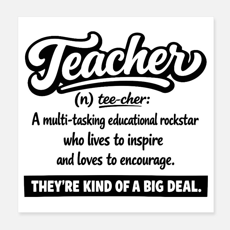 Enseignant : Inspirer et encourager Poster 20 x 20 cm