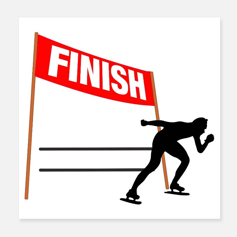 Skating Finish Custom Poster 20x20 cm