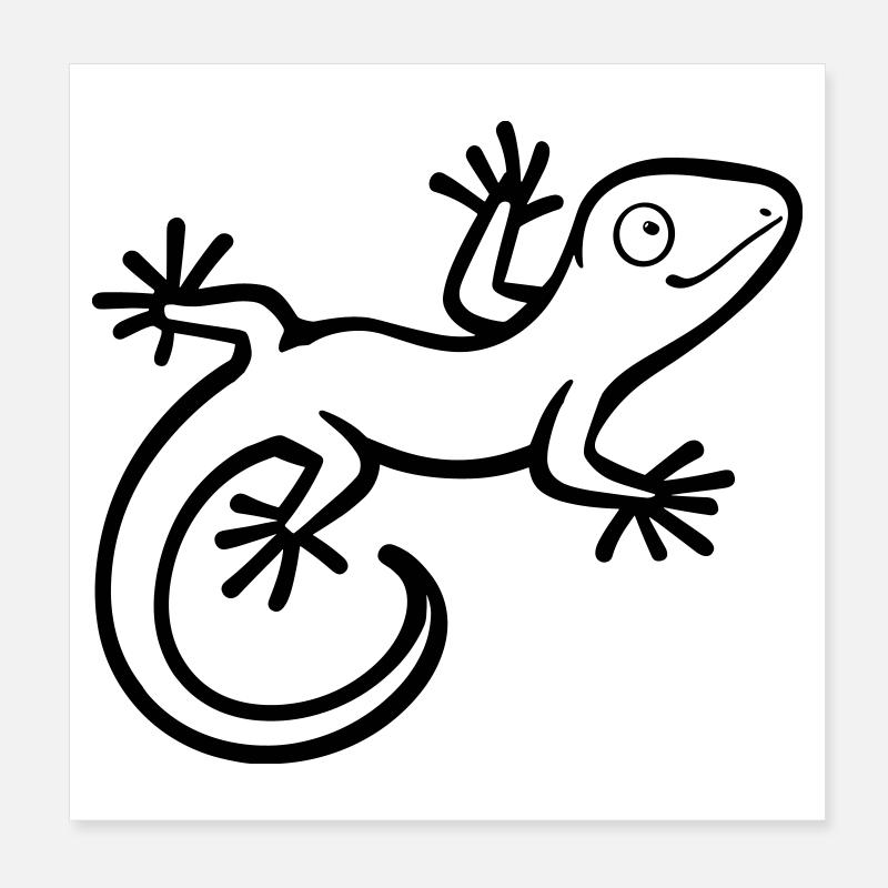 lézard Poster 20 x 20 cm