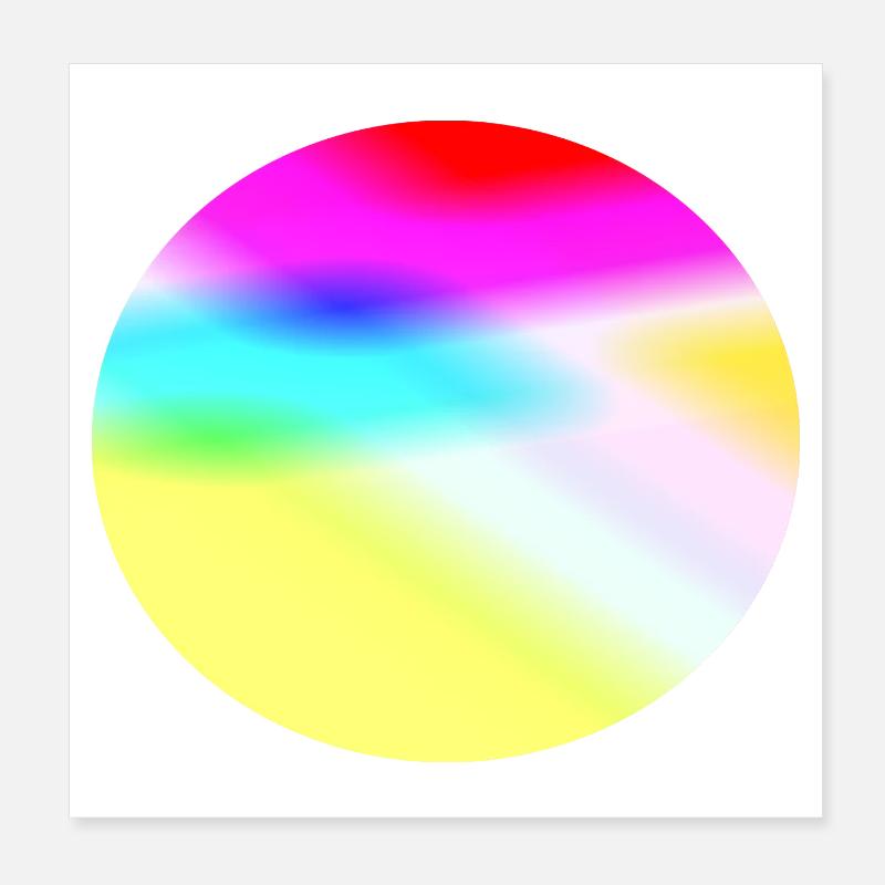 Rainbow Circle Poster 8" x 8" (20x20 cm)