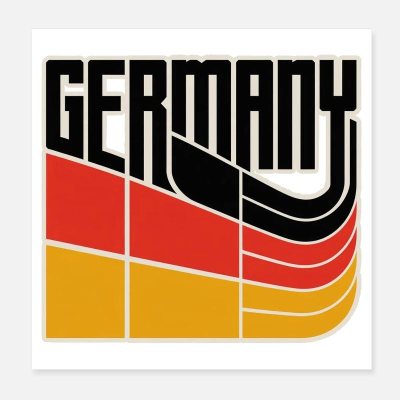 Germany - Poster 20x20 cm - Weiß