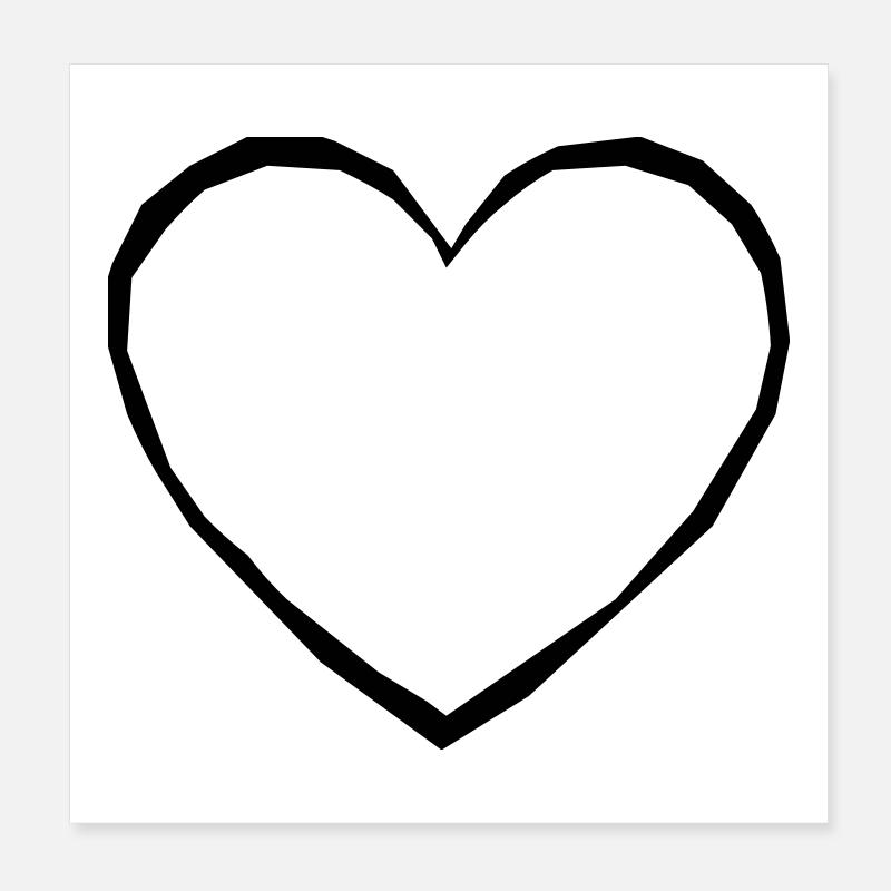 Herz Poster 20x20 cm