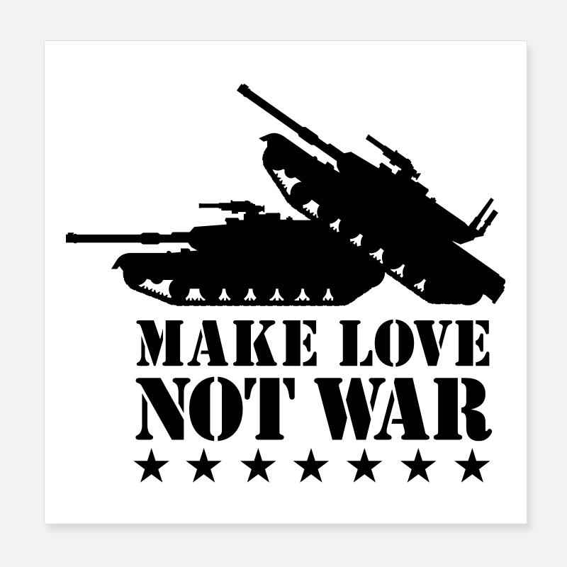 Make love not war 1clr Poster 20x20 cm
