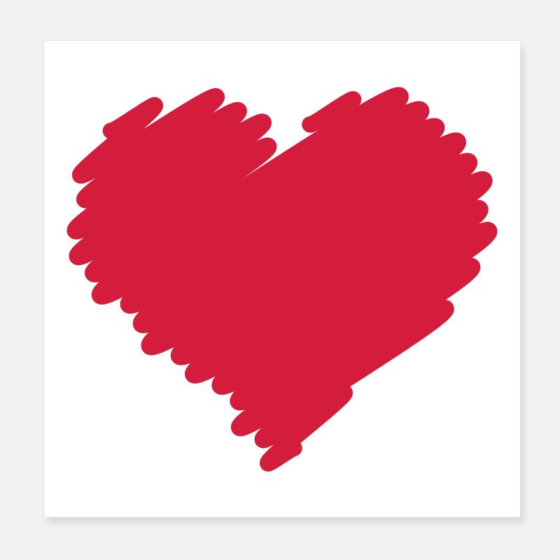 Herz Poster 20x20 cm