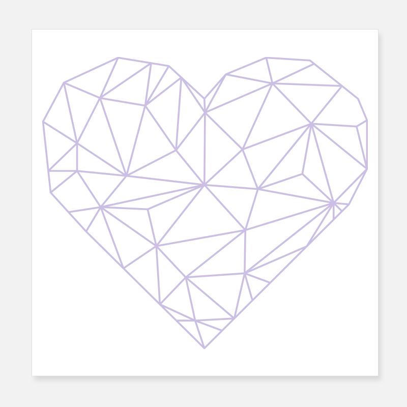 herz Poster 20x20 cm