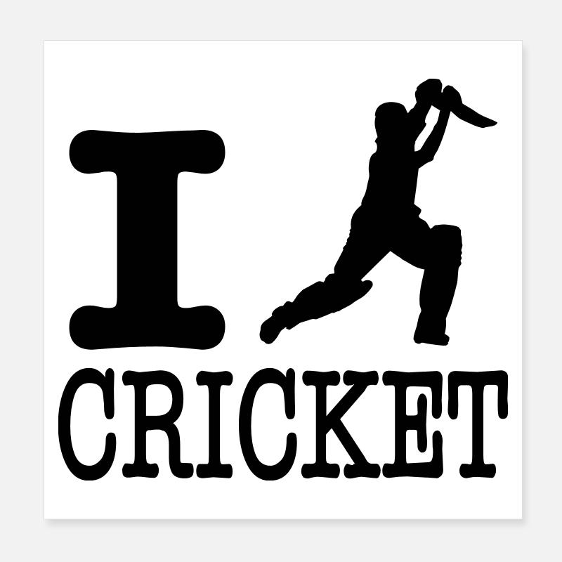 j'aime le cricket / i aime le cricket Poster 20 x 20 cm