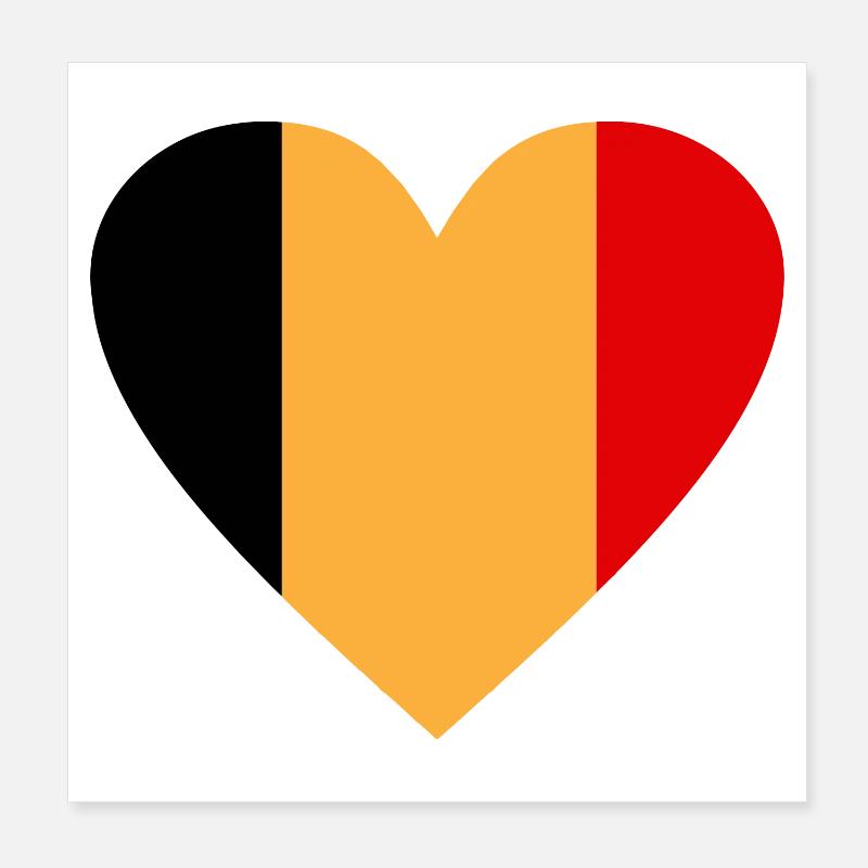 Belgium Poster 8" x 8" (20x20 cm)