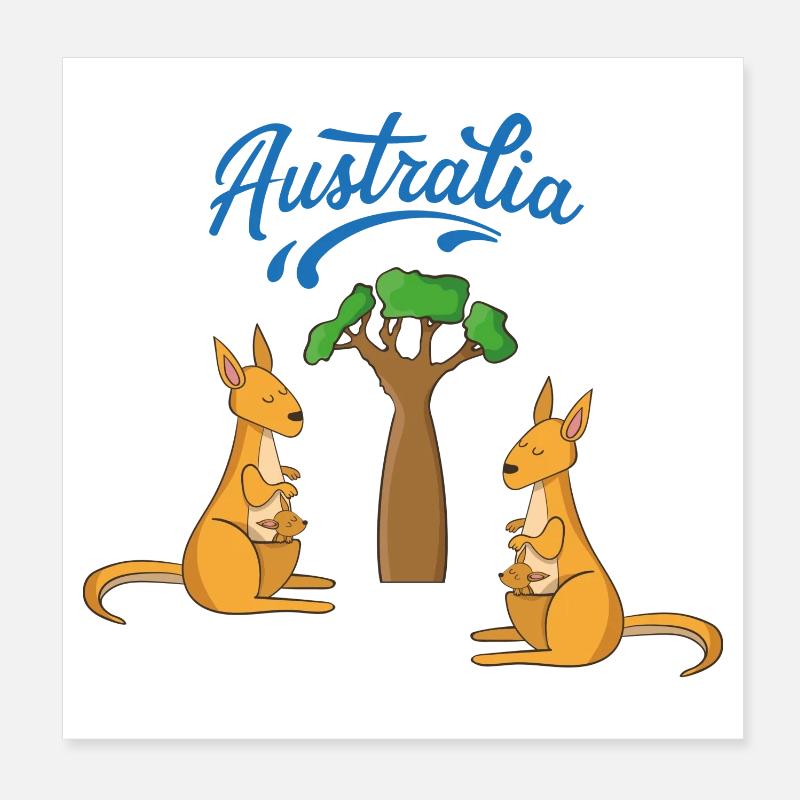Australie Poster 20 x 20 cm